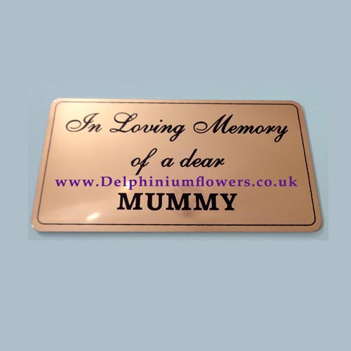Gold Rectangle Memorial Plaque - MUMMY - Click Image to Close